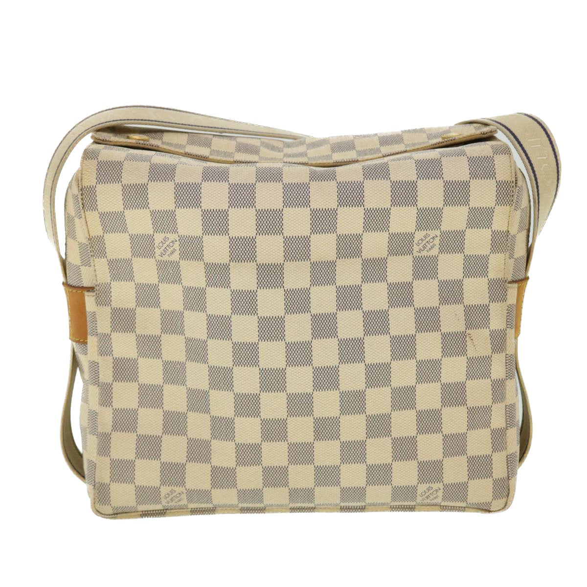 LOUIS VUITTON Damier Azur Naviglio Shoulder Bag N51189 LV Auth 52348