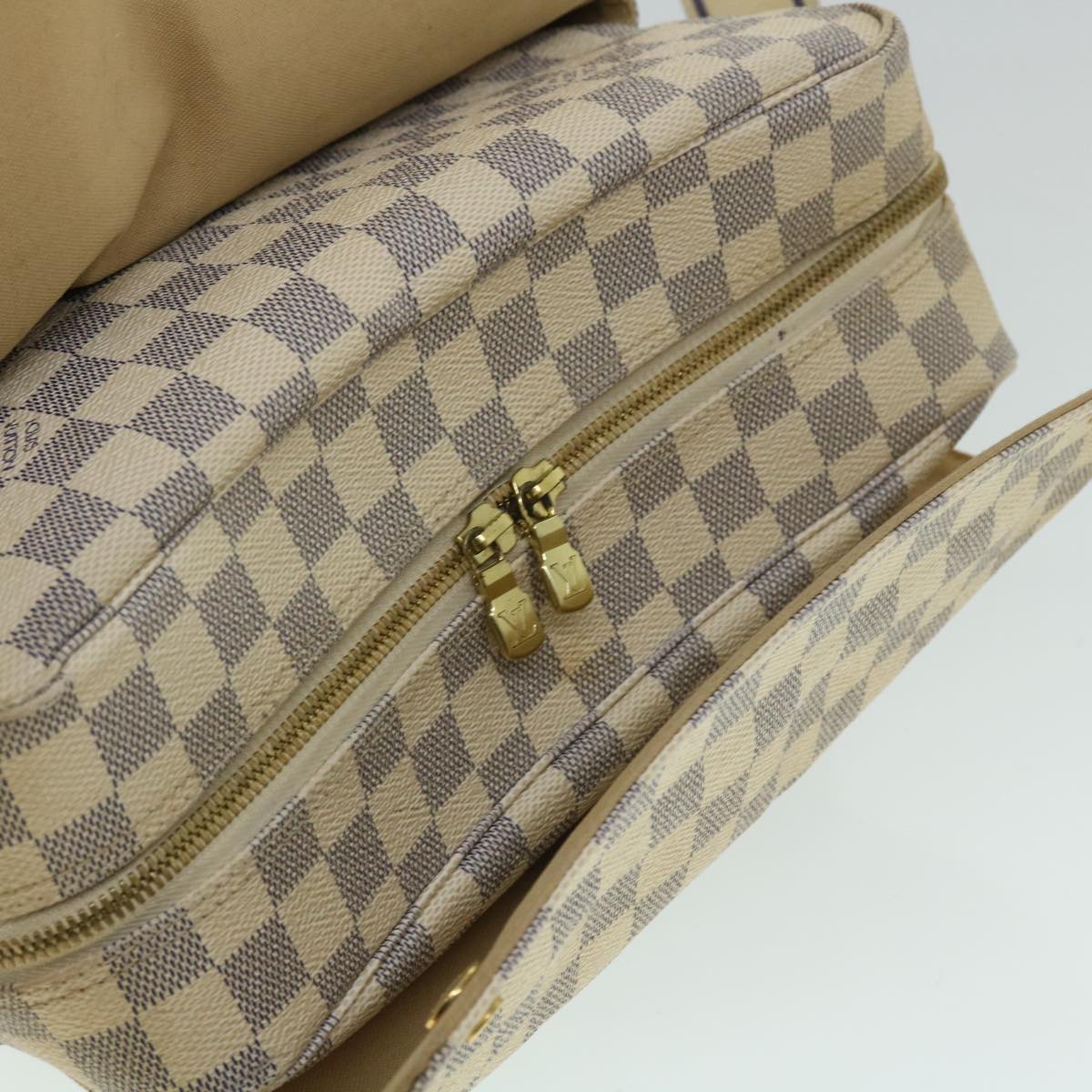 LOUIS VUITTON Damier Azur Naviglio Shoulder Bag N51189 LV Auth 52348