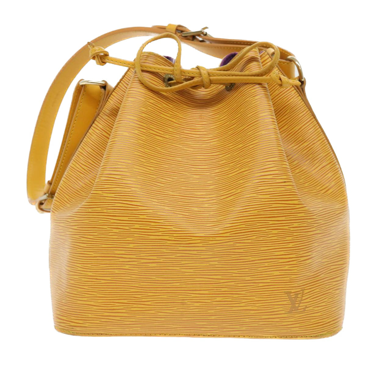 LOUIS VUITTON Epi Petit Noe Shoulder Bag Tassili Yellow M44109 LV Auth 52382