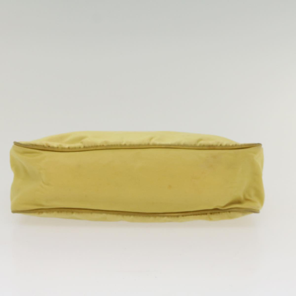 PRADA Accessory Pouch Nylon Yellow Auth 52421
