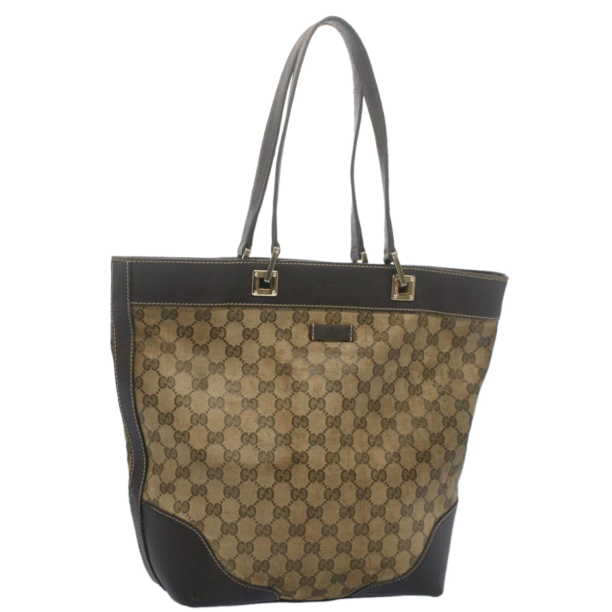 GUCCI GG Canvas Tote Bag Beige 272377 Auth 52428