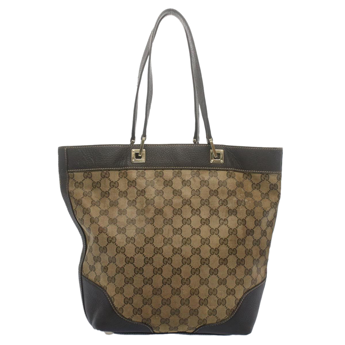 GUCCI GG Canvas Tote Bag Beige 272377 Auth 52428