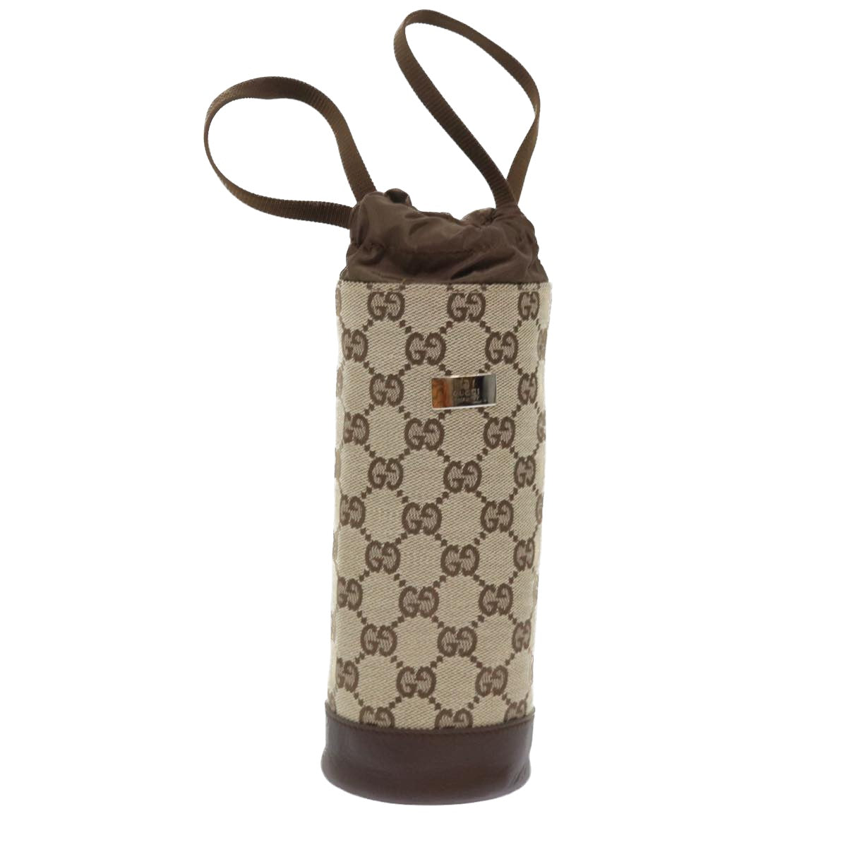 GUCCI GG Canvas Bottle Cover Pouch Beige 19 203437 0363 Auth 52443