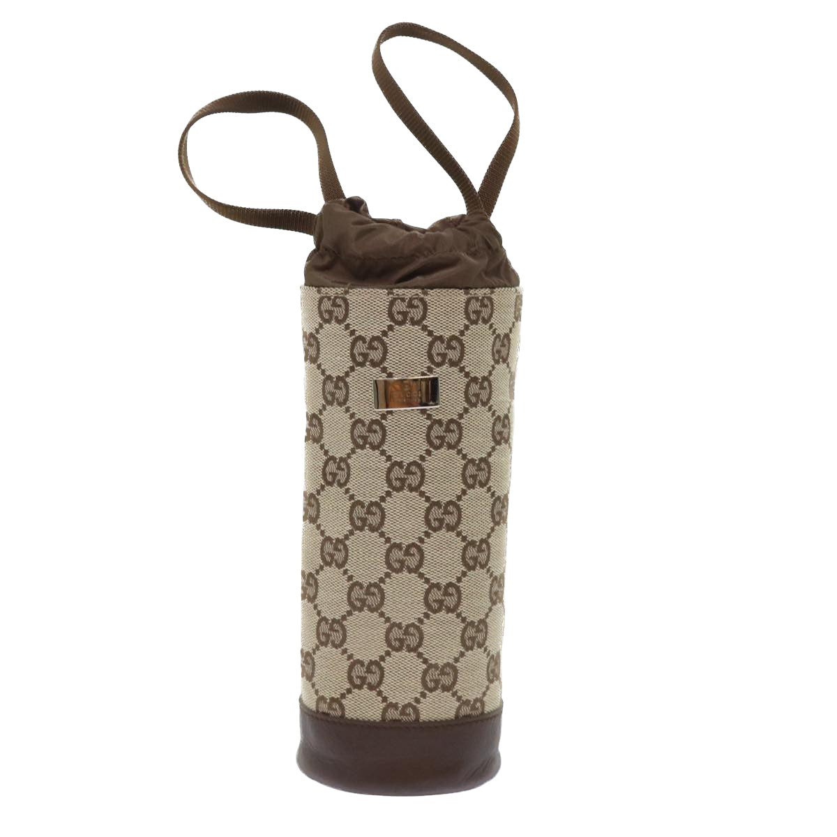 GUCCI GG Canvas Bottle Cover Pouch Beige 19 203437 0363 Auth 52443