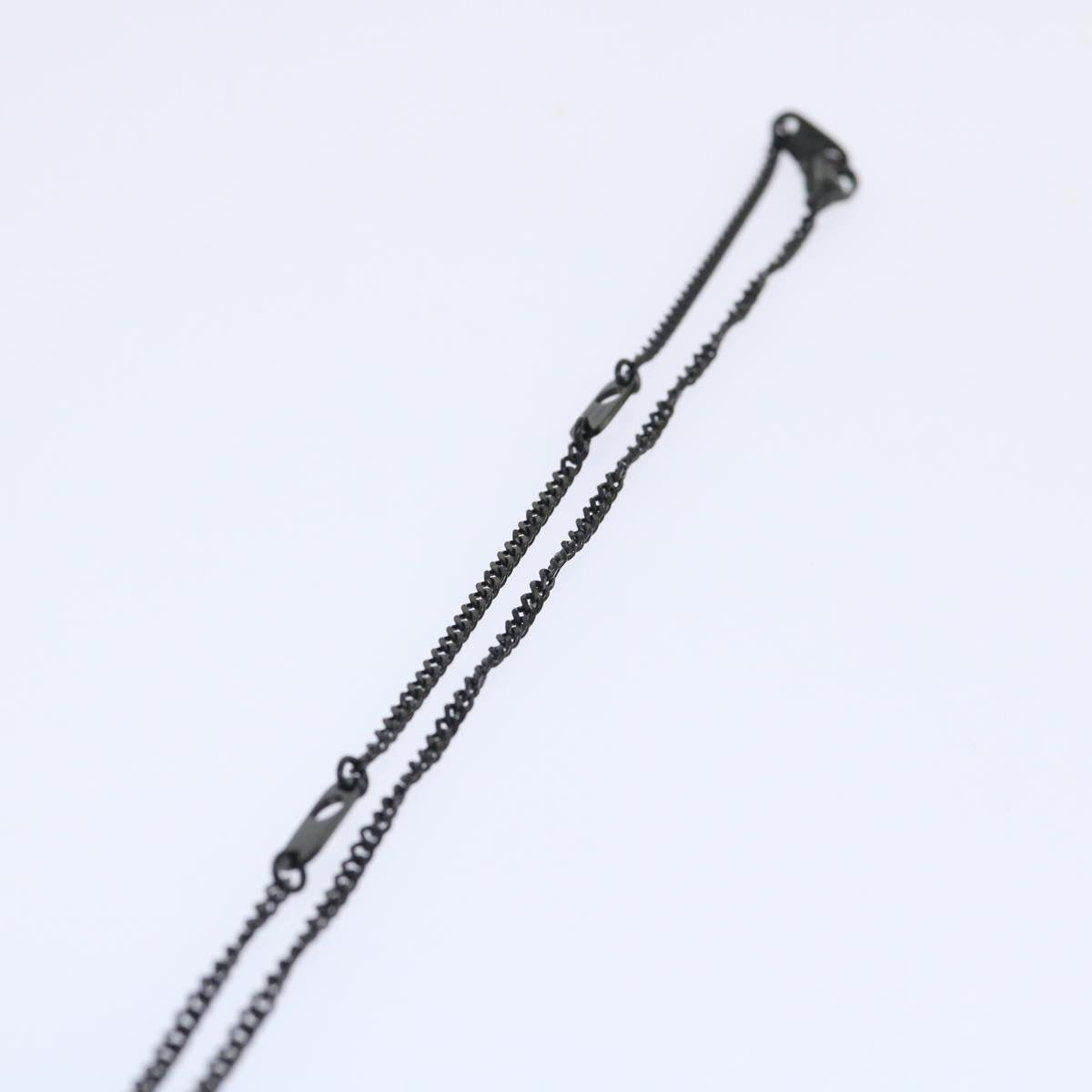 LOUIS VUITTON Adjustable Collier LV Upside Down Necklace Black M62683 Auth 52449