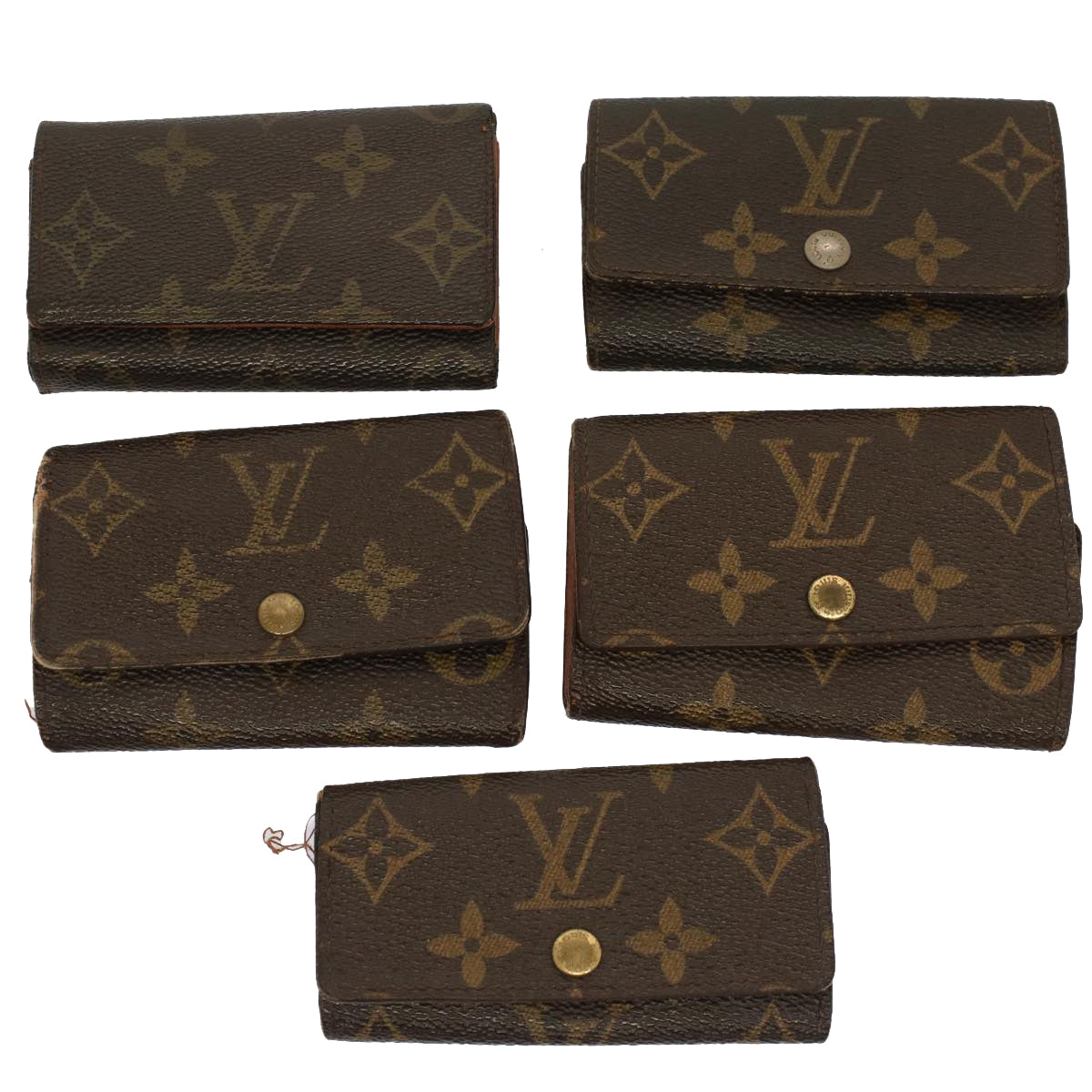 LOUIS VUITTON Monogram Key Case 5Set LV Auth 52479