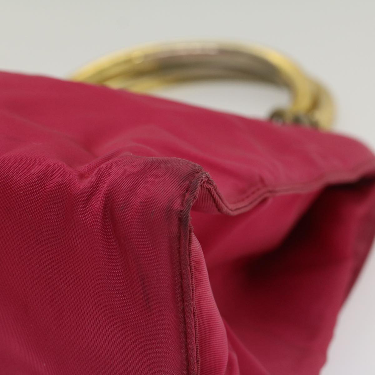 PRADA Hand Bag Nylon Pink Auth 52499