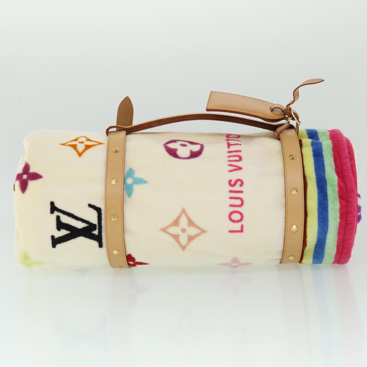 LOUIS VUITTON Monogram Multicolor Towel EDITION LIMITED 174 Cotton Auth 52532A - 0