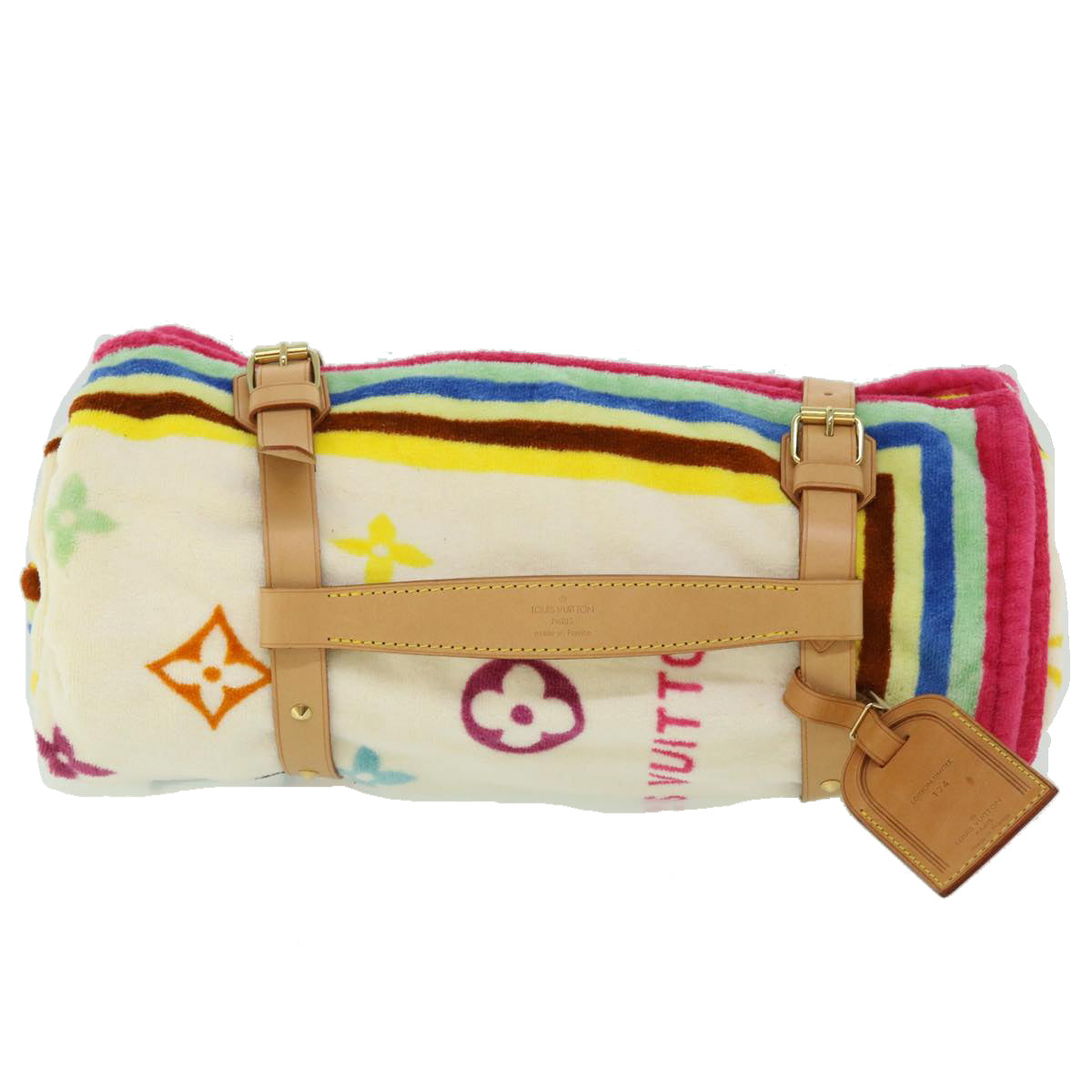 LOUIS VUITTON Monogram Multicolor Towel EDITION LIMITED 174 Cotton Auth 52532A