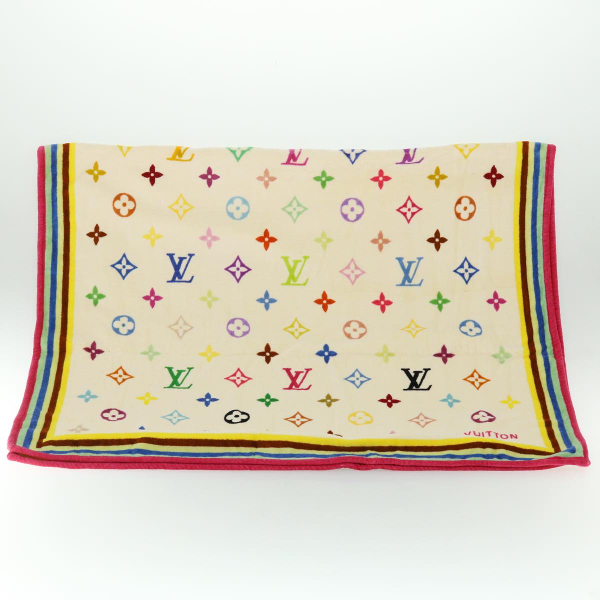 LOUIS VUITTON Monogram Multicolor Towel EDITION LIMITED 174 Cotton Auth 52532A