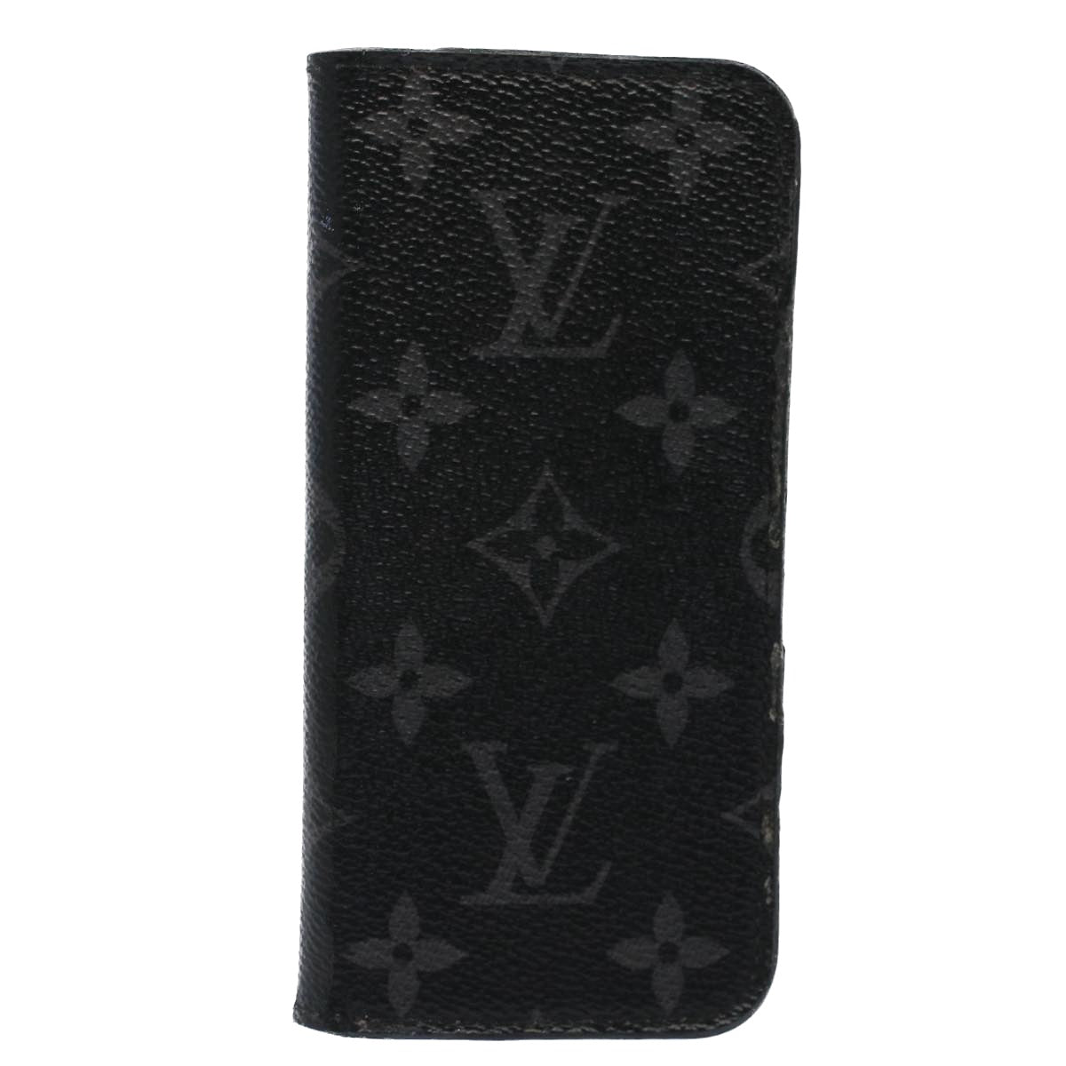 LOUIS VUITTON Monogram Eclipse iPhone 8 Case M62640 LV Auth 52534