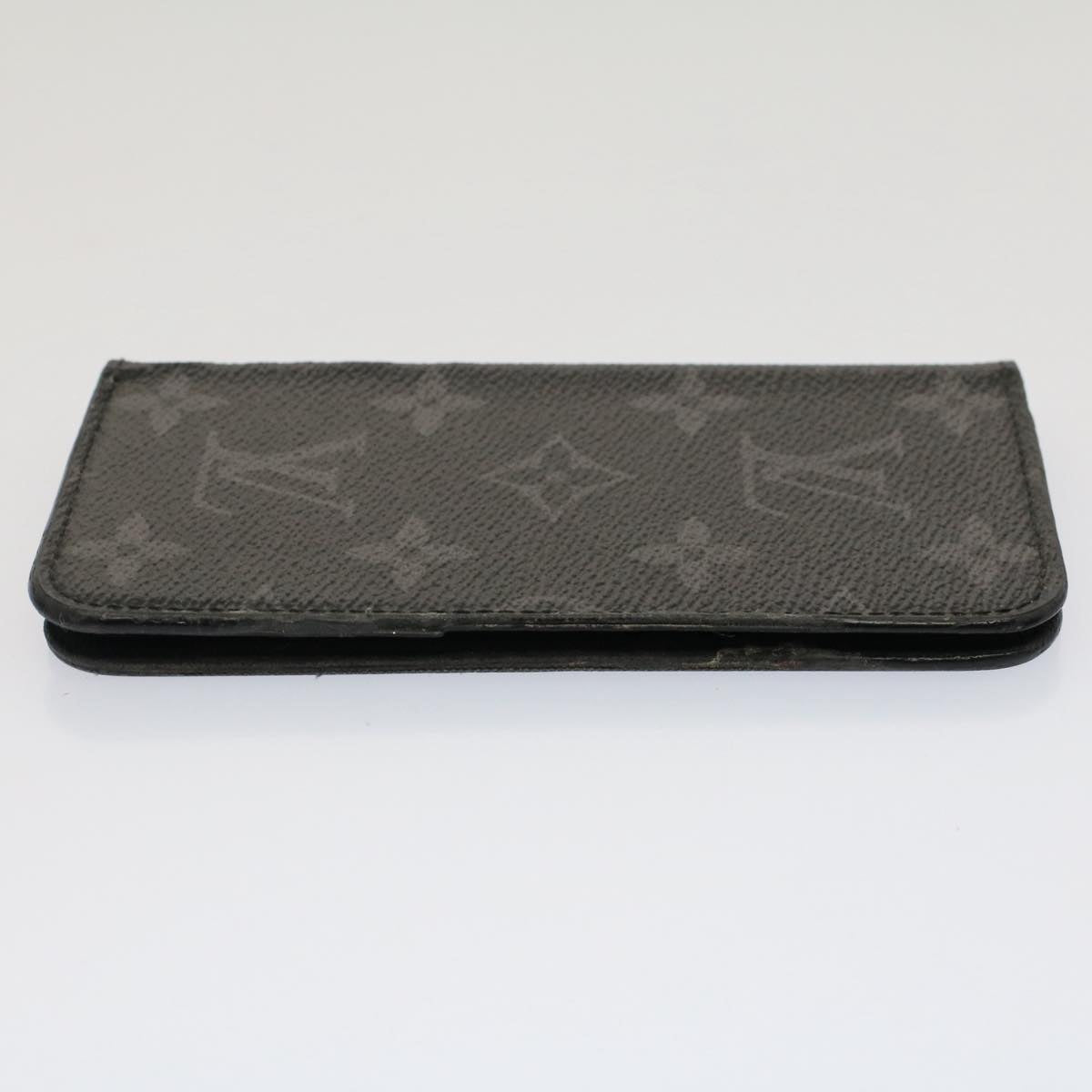 LOUIS VUITTON Monogram Eclipse iPhone 8 Case M62640 LV Auth 52534