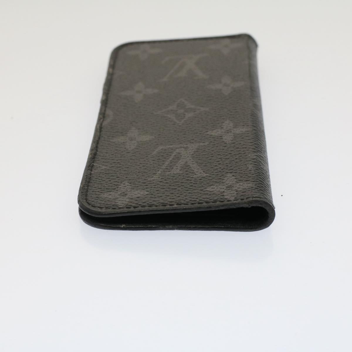 LOUIS VUITTON Monogram Eclipse iPhone 8 Case M62640 LV Auth 52534