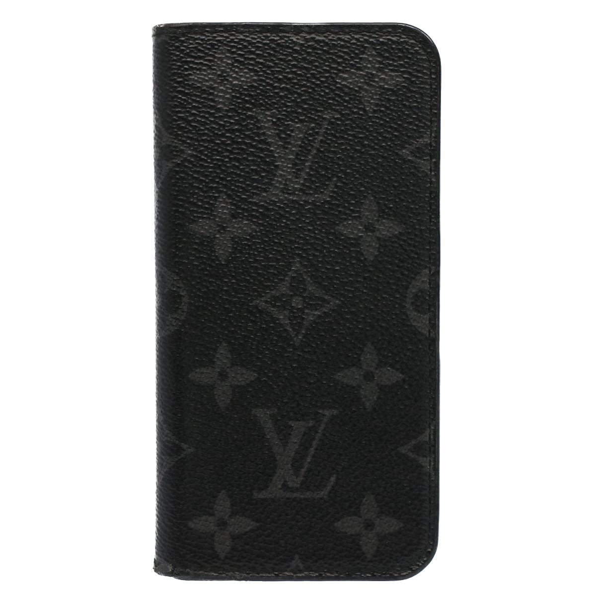 LOUIS VUITTON Monogram Eclipse iPhone X Cover M63446 LV Auth 52564