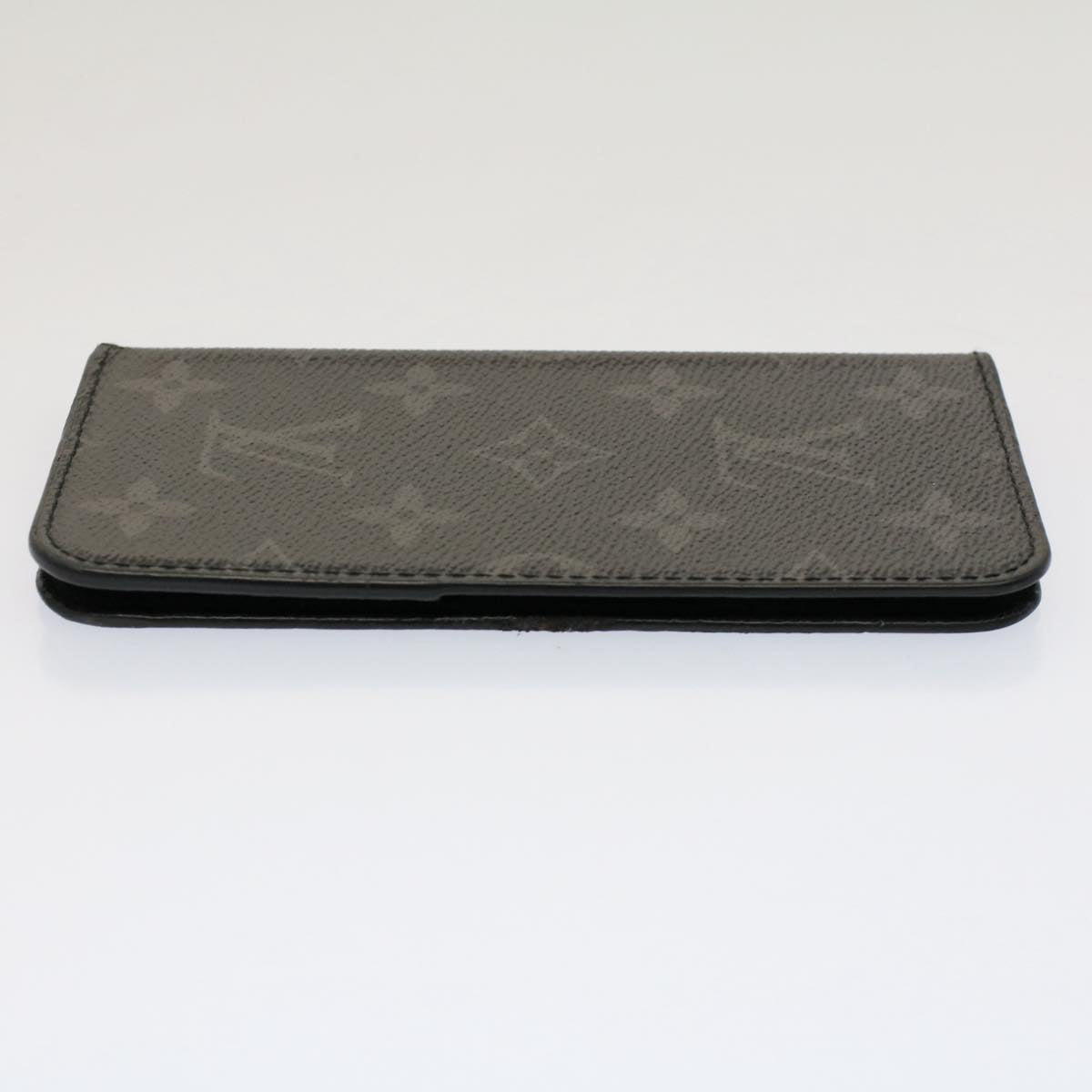 LOUIS VUITTON Monogram Eclipse iPhone X Cover M63446 LV Auth 52564