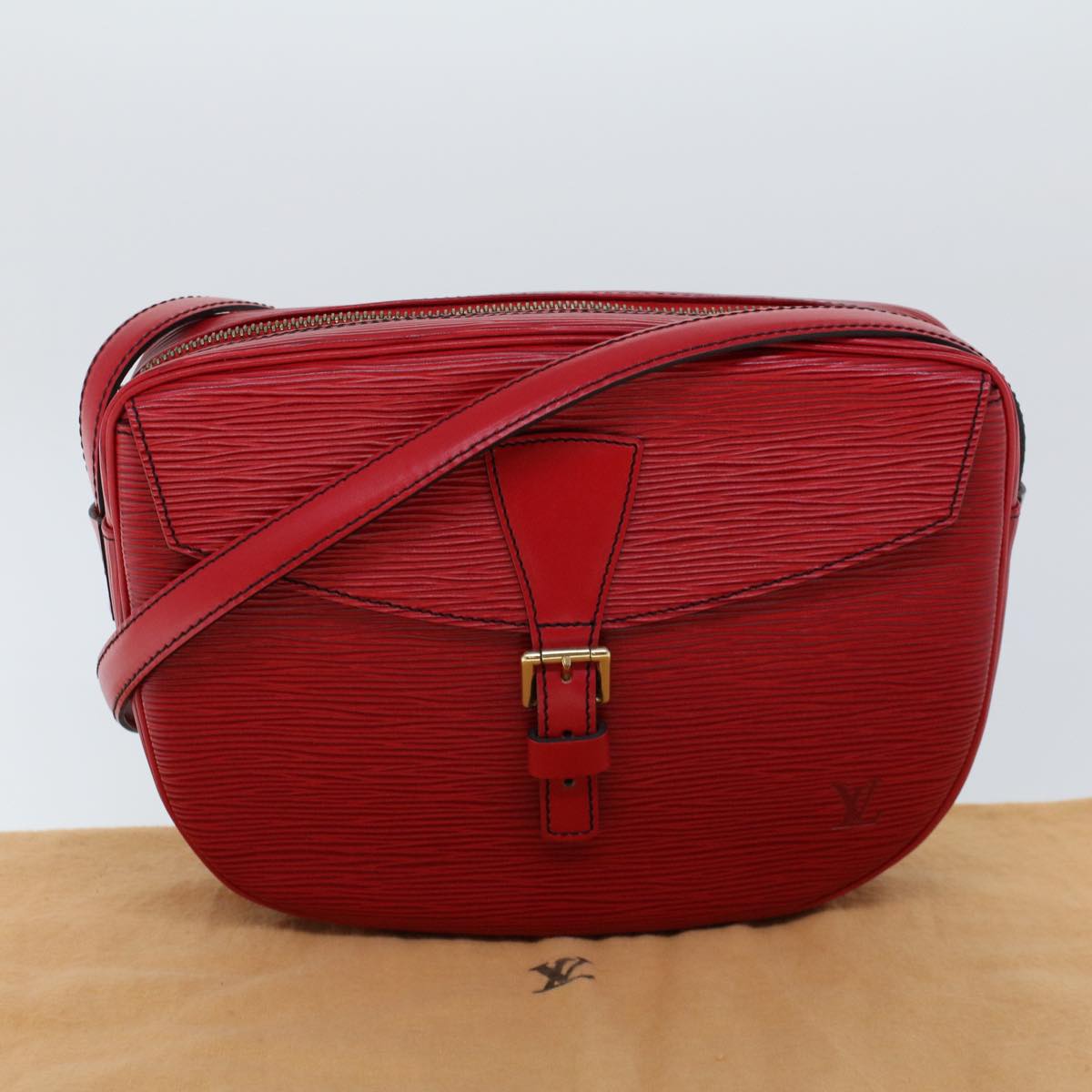 LOUIS VUITTON Epi Jeune Fille Shoulder Bag Red M52157 LV Auth 52586