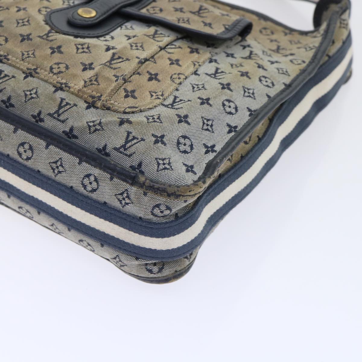 LOUIS VUITTON Monogram Mini Buzas Marie Kate Shoulder Bag Blue M92320 Auth 52594