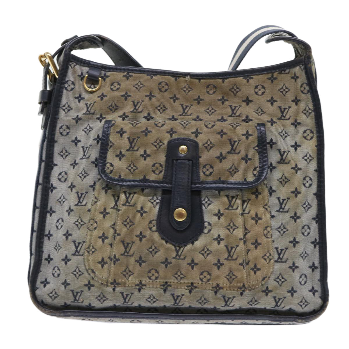 LOUIS VUITTON Monogram Mini Buzas Marie Kate Shoulder Bag Blue M92320 Auth 52594