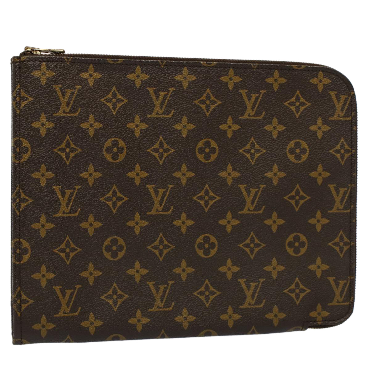 LOUIS VUITTON Monogram Poche Document Briefcase M53400 LV Auth 52595