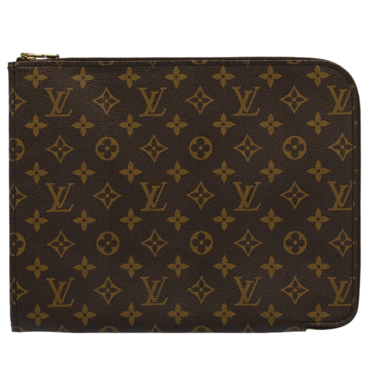 LOUIS VUITTON Monogram Poche Document Briefcase M53400 LV Auth 52595