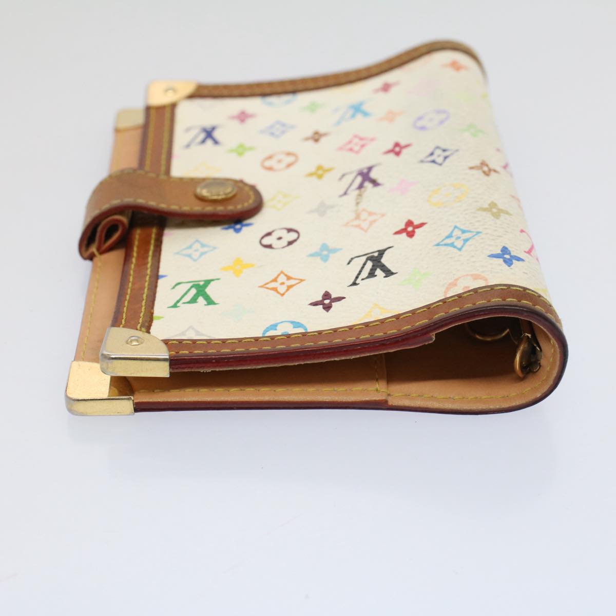 LOUIS VUITTON Multicolor Agenda PM Day Planner Cover White R21074 LV Auth 52612