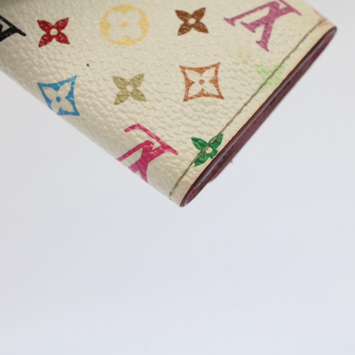 LOUIS VUITTON Monogram Multicolor Multi Cles 4 Key Case White M60043 Auth 52619