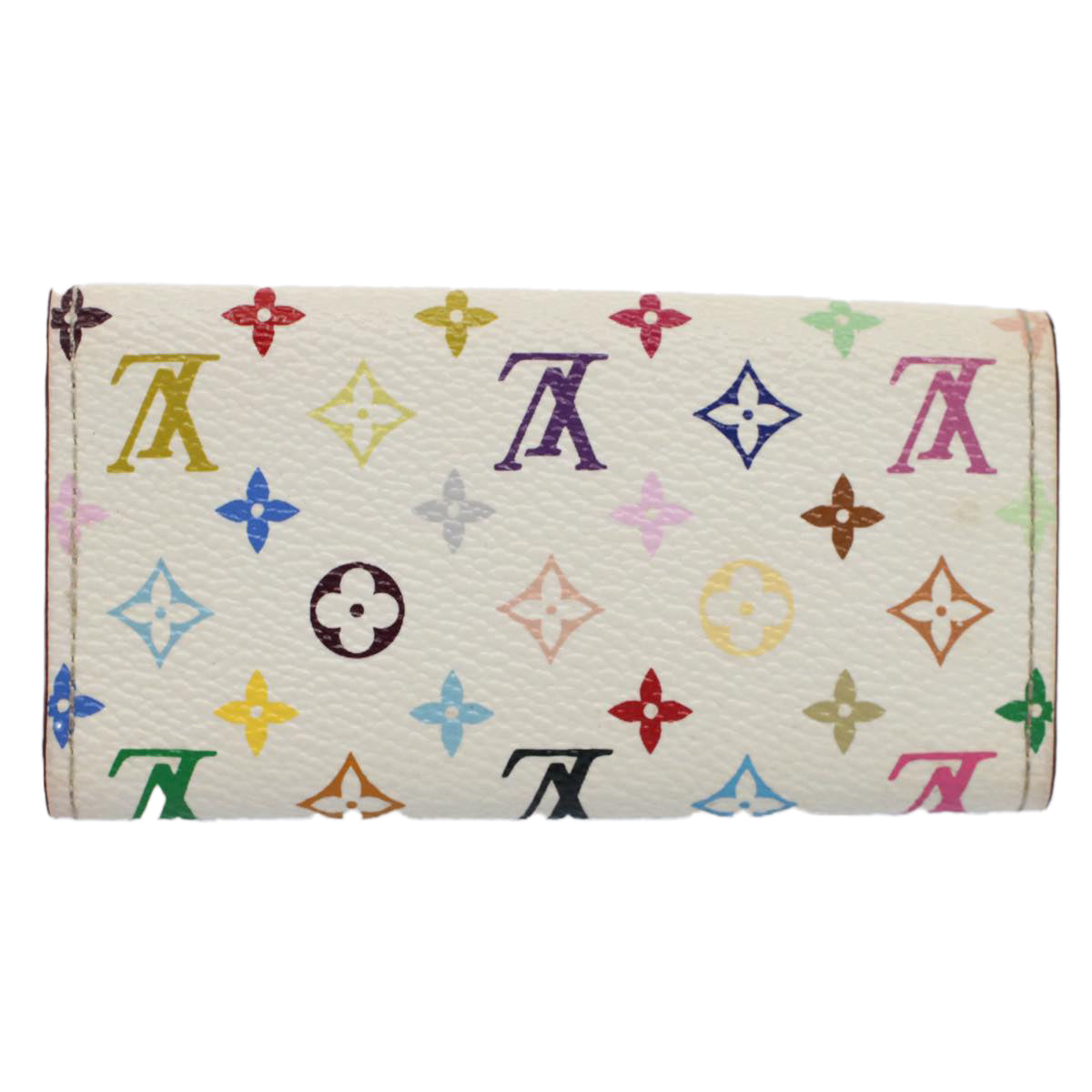 LOUIS VUITTON Monogram Multicolor Multi Cles 4 Key Case White M60043 Auth 52619