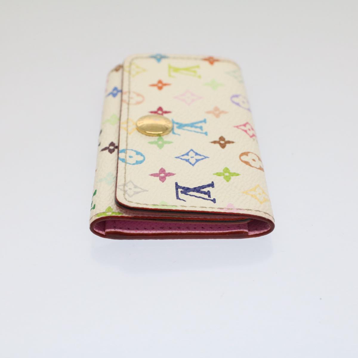 LOUIS VUITTON Monogram Multicolor Multi Cles 4 Key Case White M60043 Auth 52619