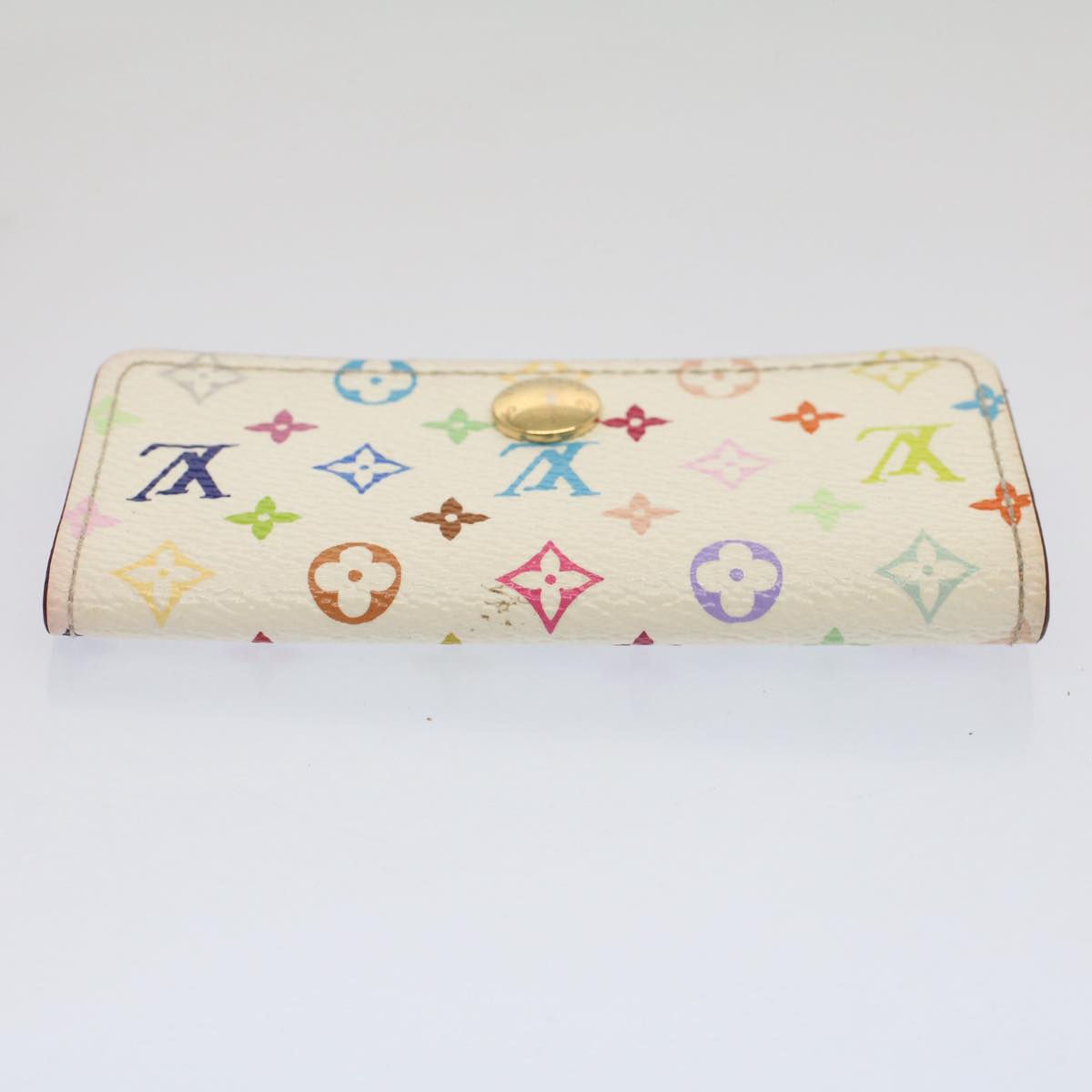 LOUIS VUITTON Monogram Multicolor Multi Cles 4 Key Case White M60043 Auth 52619