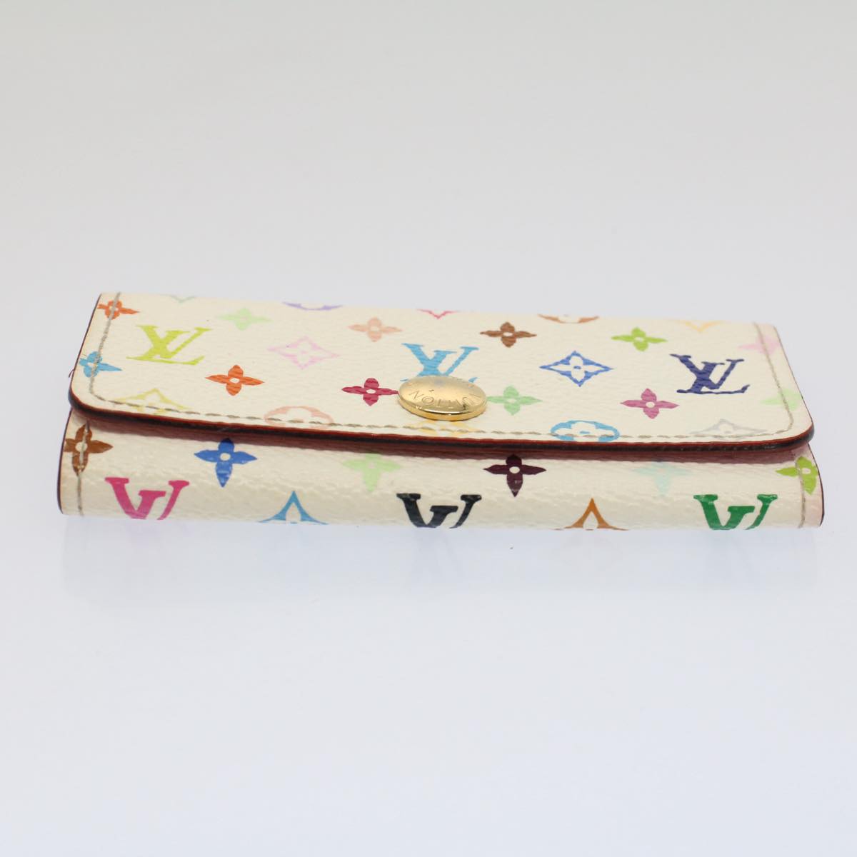 LOUIS VUITTON Monogram Multicolor Multi Cles 4 Key Case White M60043 Auth 52619