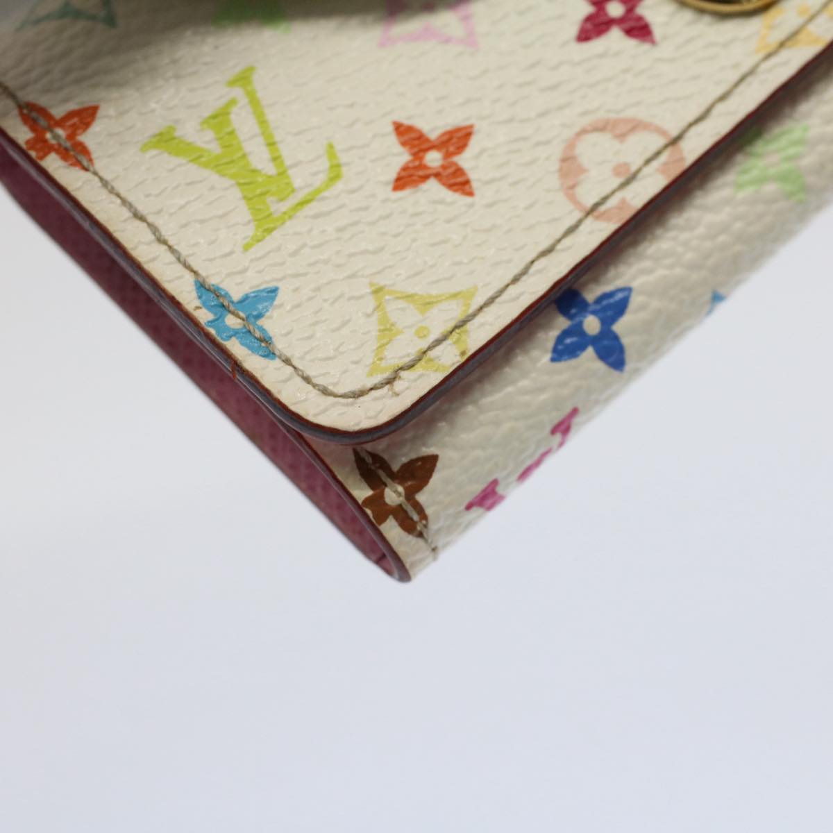 LOUIS VUITTON Monogram Multicolor Multi Cles 4 Key Case White M60043 Auth 52619