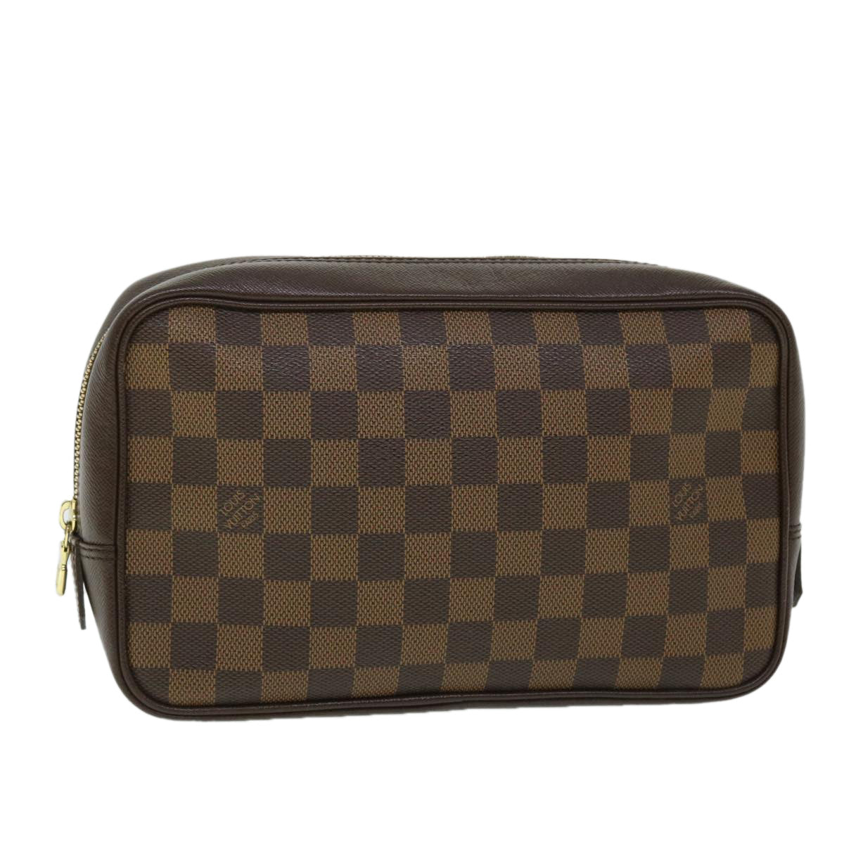 LOUIS VUITTON Damier Ebene Trousse Toilette Clutch Bag N47623 LV Auth 52632