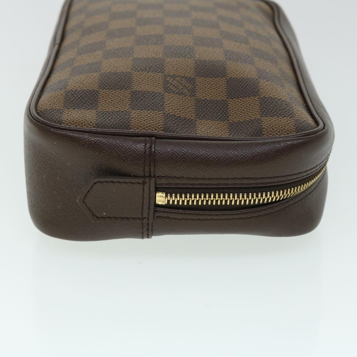 LOUIS VUITTON Damier Ebene Trousse Toilette Clutch Bag N47623 LV Auth 52632