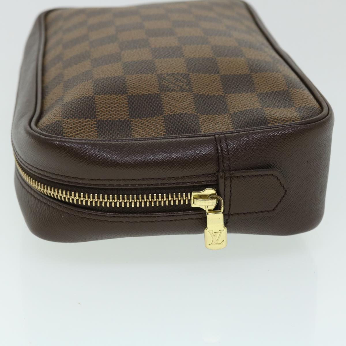 LOUIS VUITTON Damier Ebene Trousse Toilette Clutch Bag N47623 LV Auth 52632