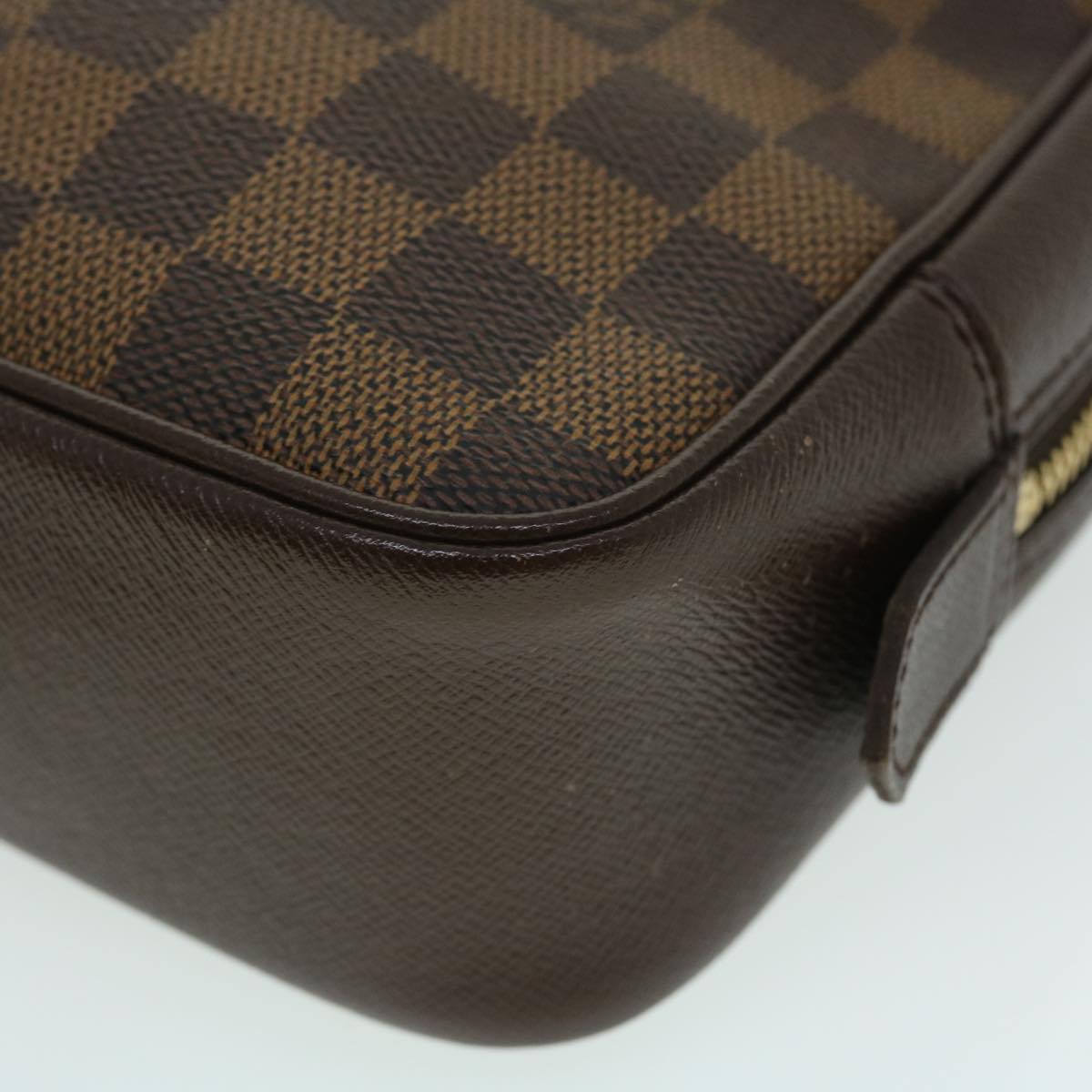 LOUIS VUITTON Damier Ebene Trousse Toilette Clutch Bag N47623 LV Auth 52632