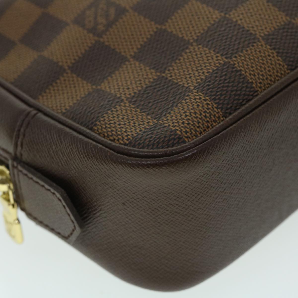 LOUIS VUITTON Damier Ebene Trousse Toilette Clutch Bag N47623 LV Auth 52632