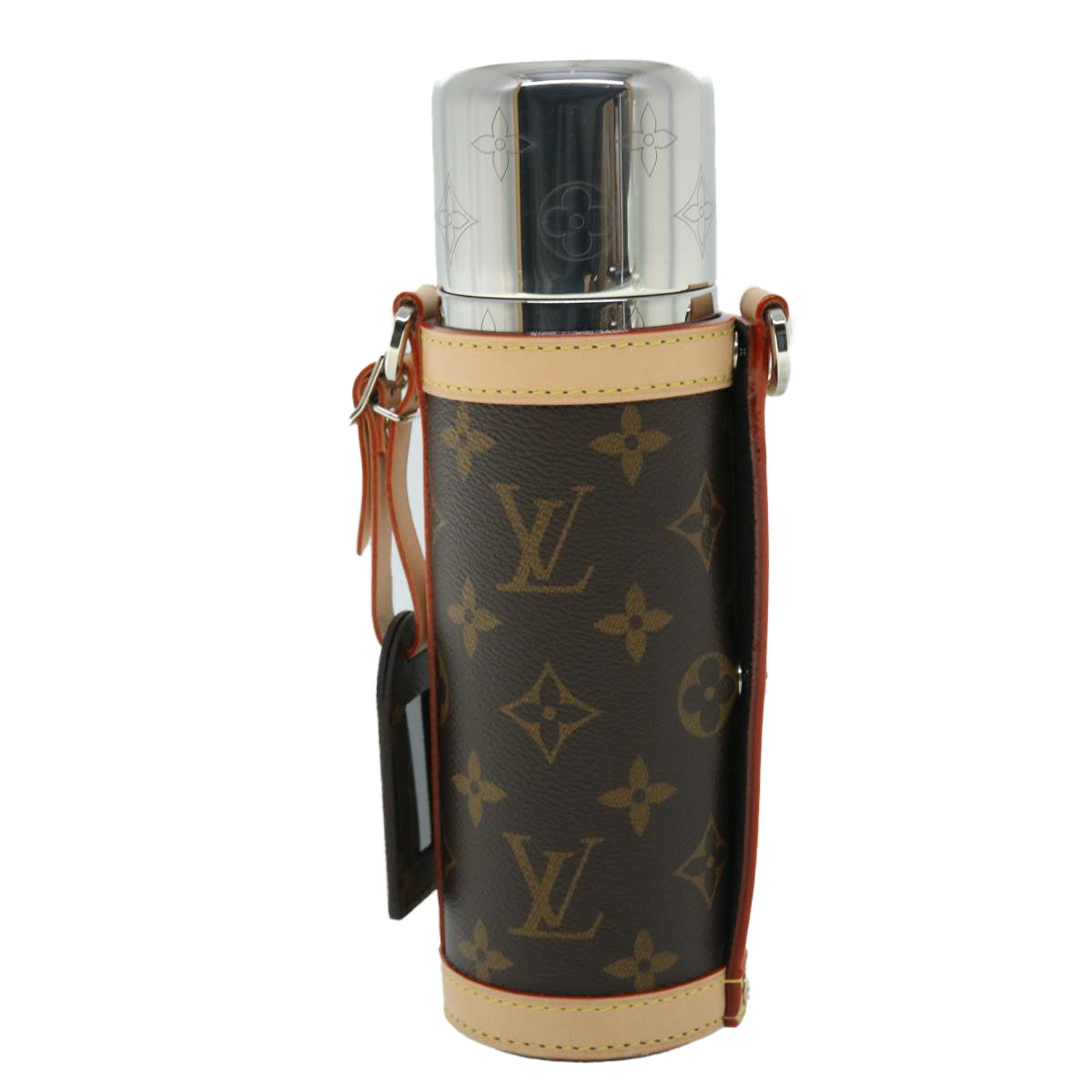 LOUIS VUITTON Monogram Flask Holder Water Bottle GI0518 LV Auth 52637A - 0