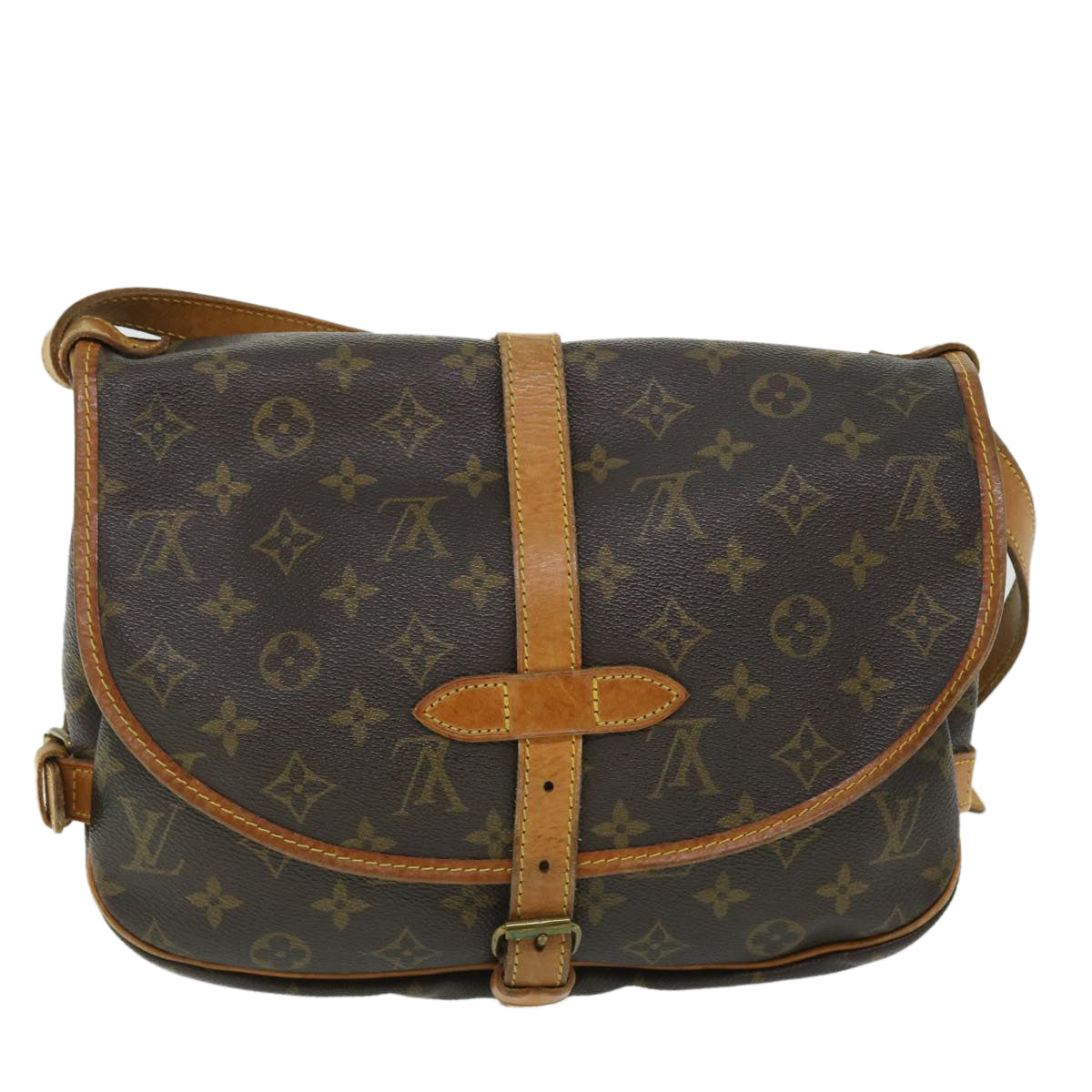 LOUIS VUITTON Monogram Saumur 30 Shoulder Bag M42256 LV Auth 52650 - 0