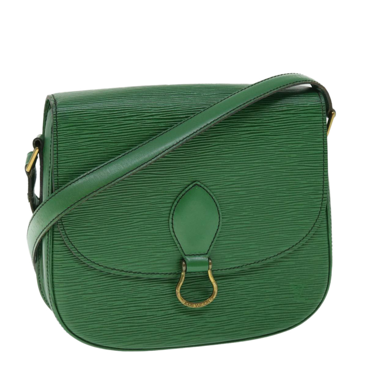 LOUIS VUITTON Epi Saint Cloud GM Shoulder Bag Green M52194 LV Auth 52695