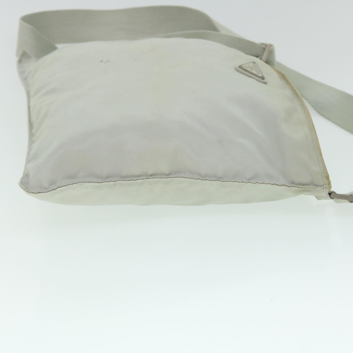 PRADA Shoulder Bag Nylon Gray Auth 52730