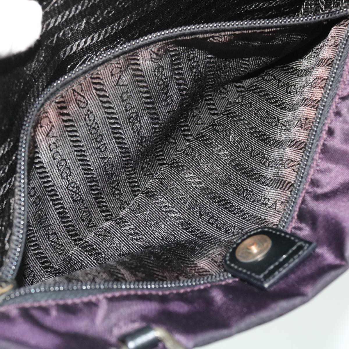 PRADA Hand Bag Nylon Purple Auth 52731