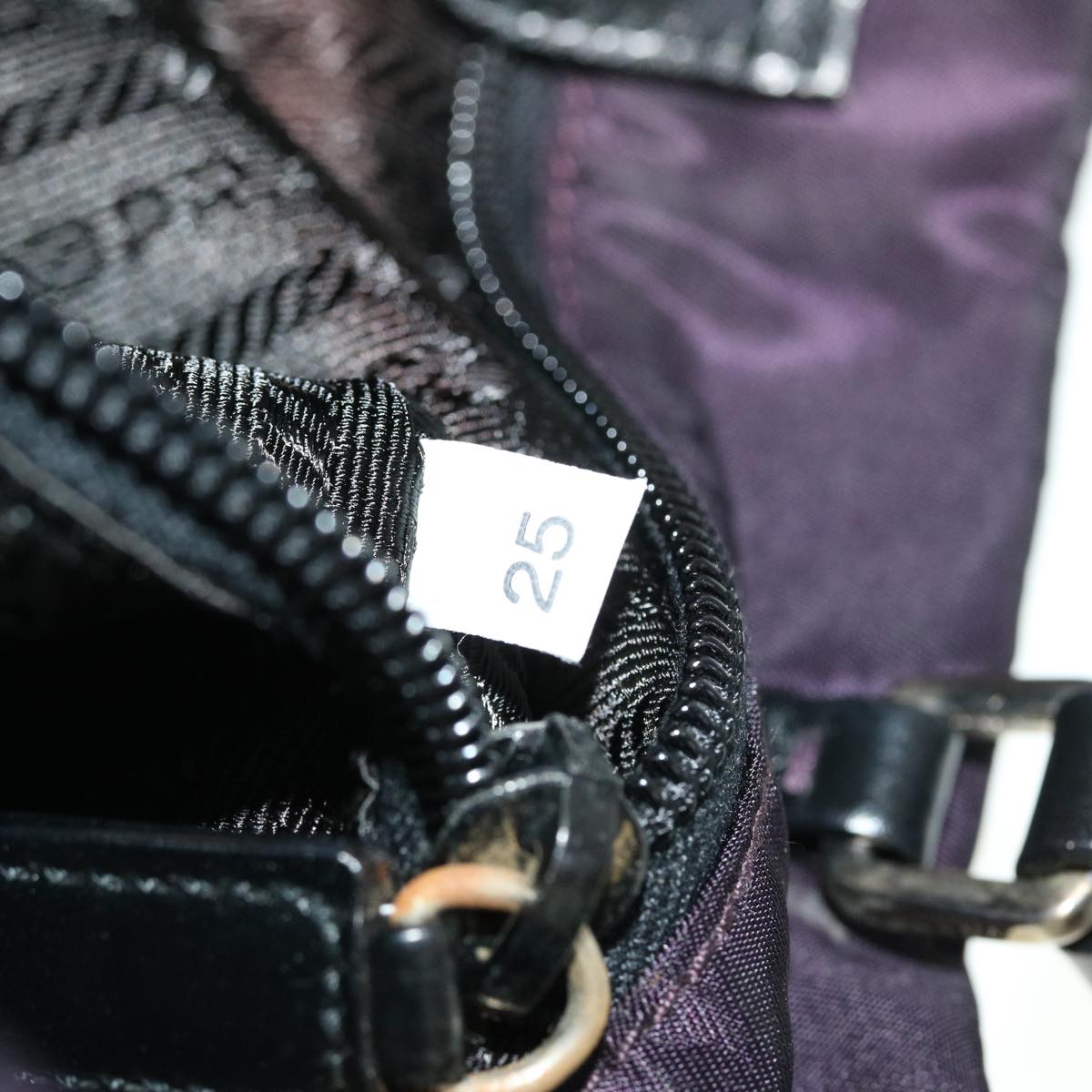 PRADA Hand Bag Nylon Purple Auth 52731