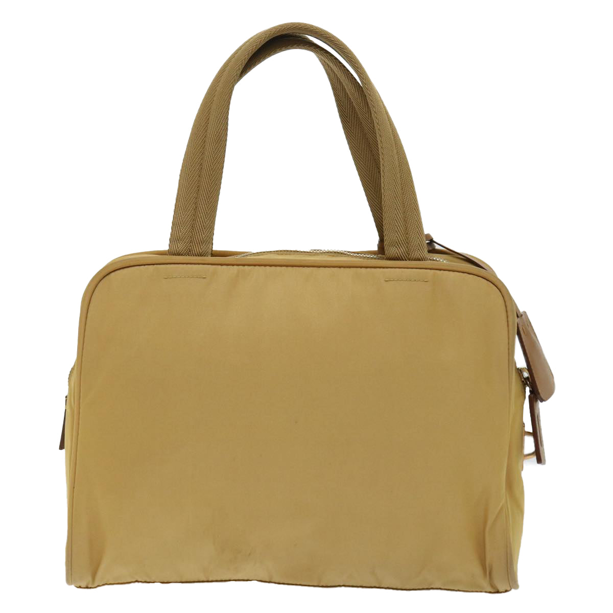 PRADA Hand Bag Nylon Yellow Auth 52732