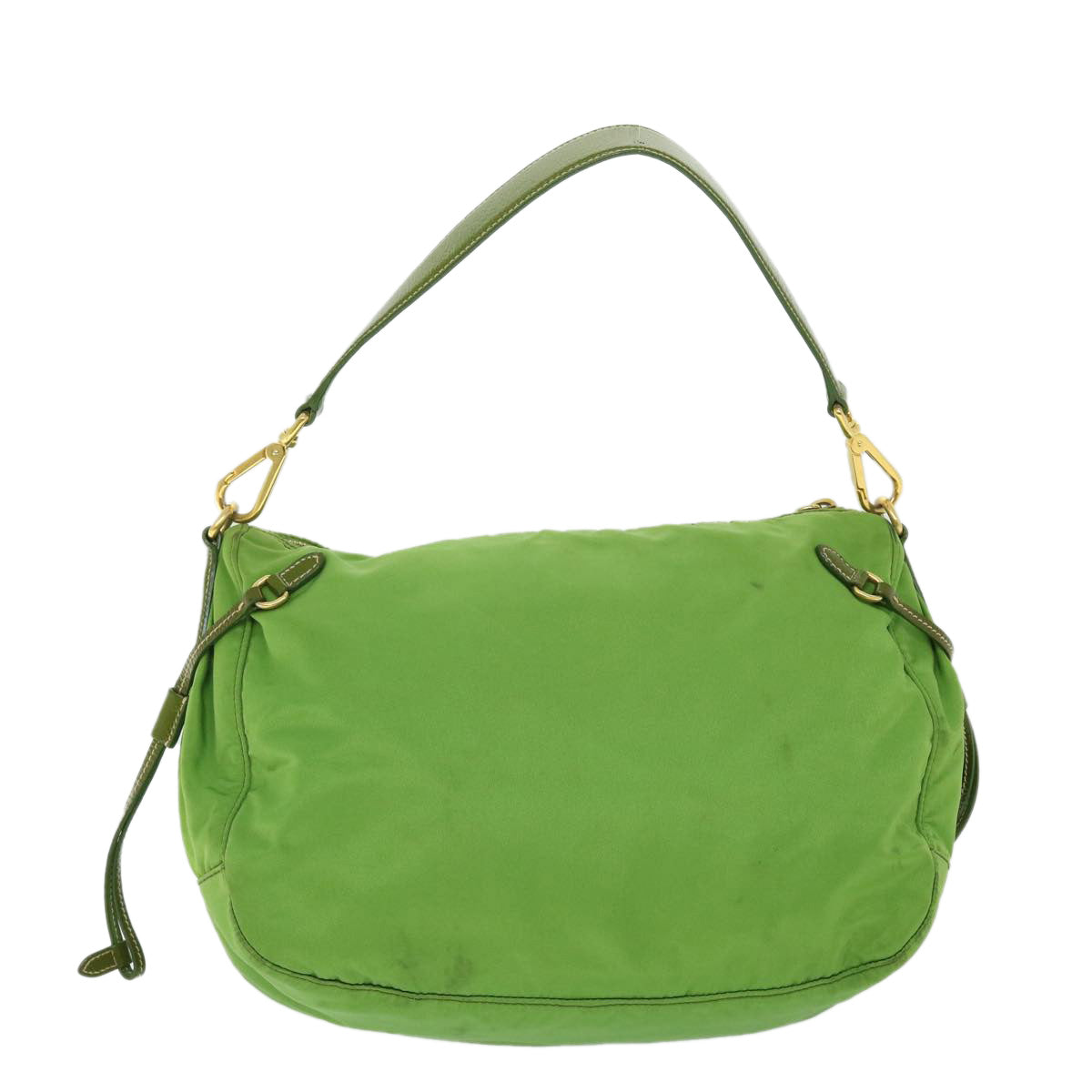 PRADA Shoulder Bag Nylon Green Auth 52733