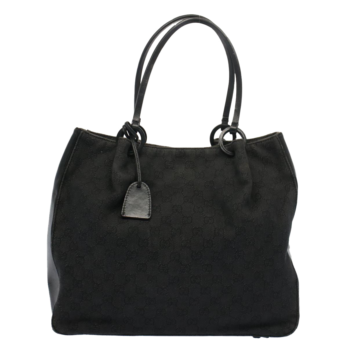 GUCCI GG Canvas Tote Bag Black Auth 52748