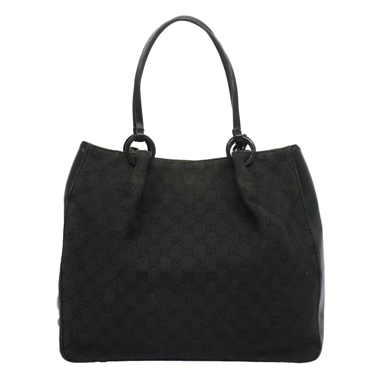 GUCCI GG Canvas Tote Bag Black Auth 52748