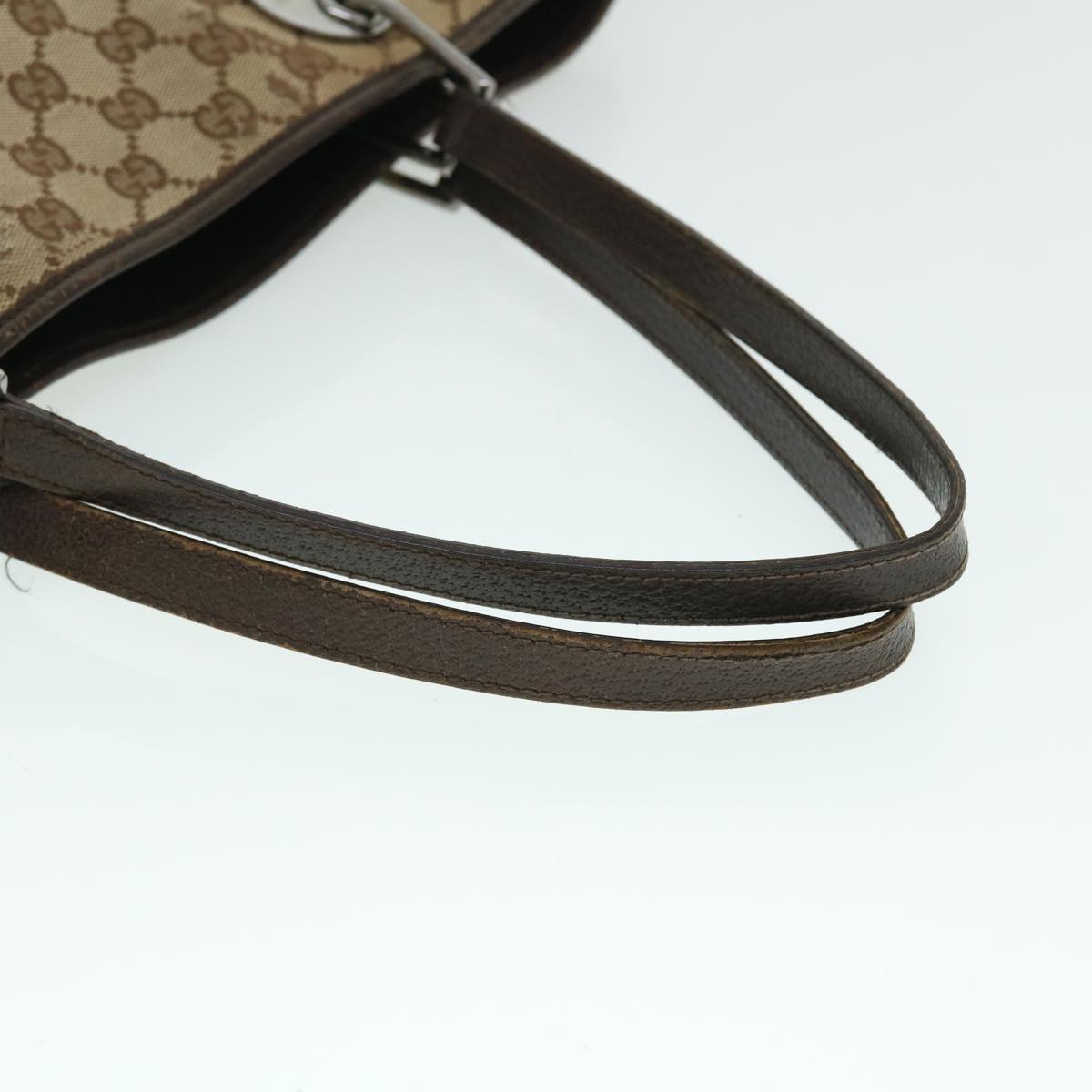 GUCCI GG Canvas Tote Bag Beige Brown Auth 52750