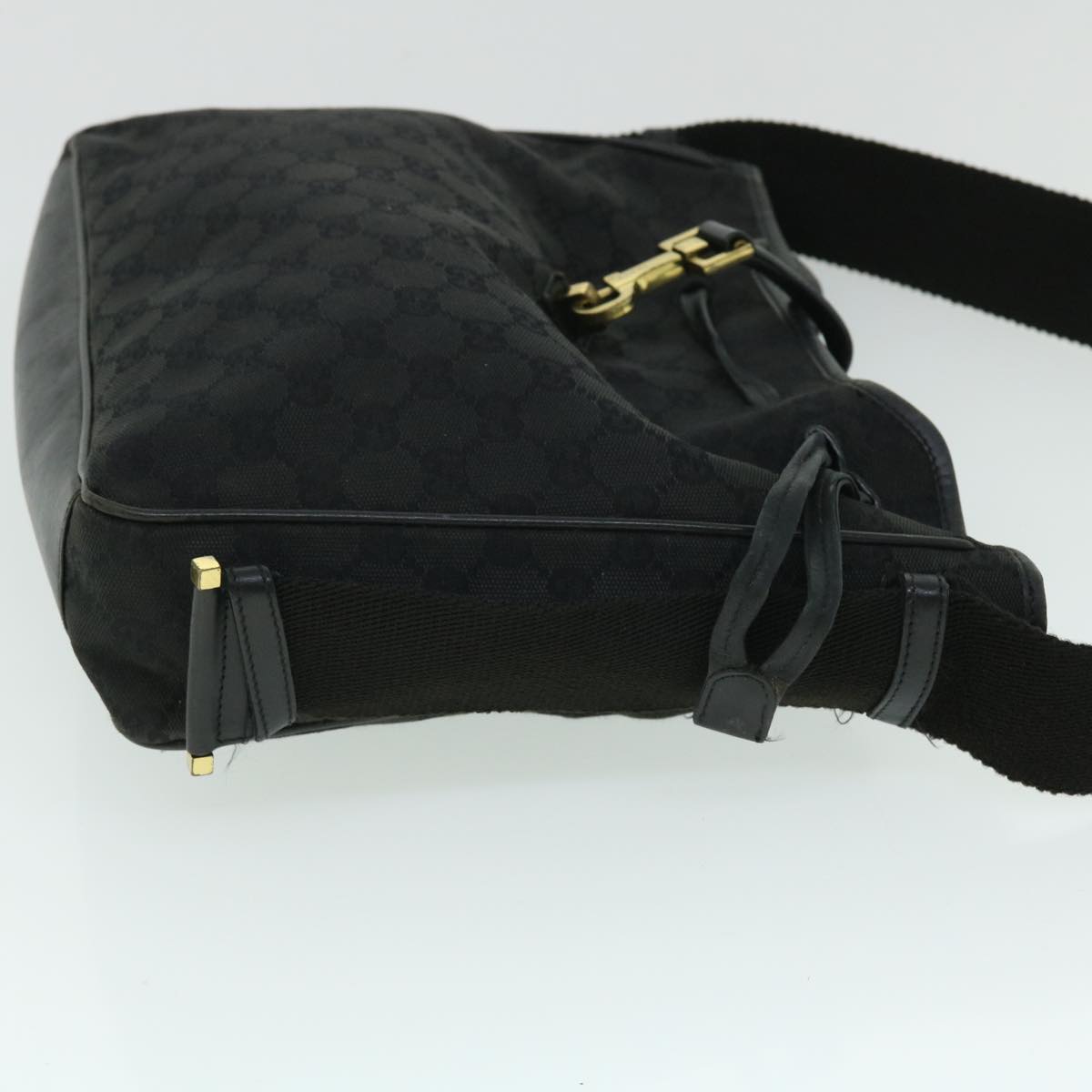 GUCCI GG Canvas Shoulder Bag Black Auth 52759