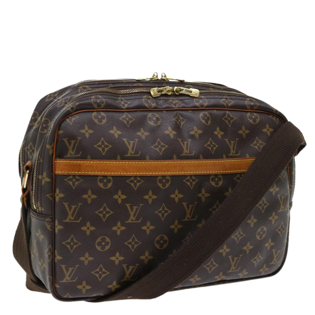 LOUIS VUITTON Monogram Reporter GM Shoulder Bag M45252 LV Auth 52797