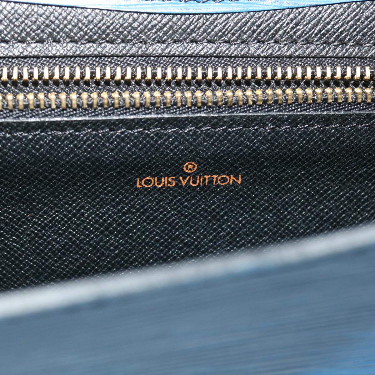 LOUIS VUITTON Epi Art Deco Clutch Bag Blue M52635 LV Auth 52833